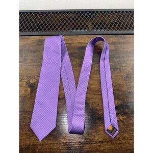 English Laundry 100% Silk Neck Tie Purple Micro Dot Designer 58 Inch